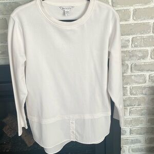 Athleta white long sleeve top